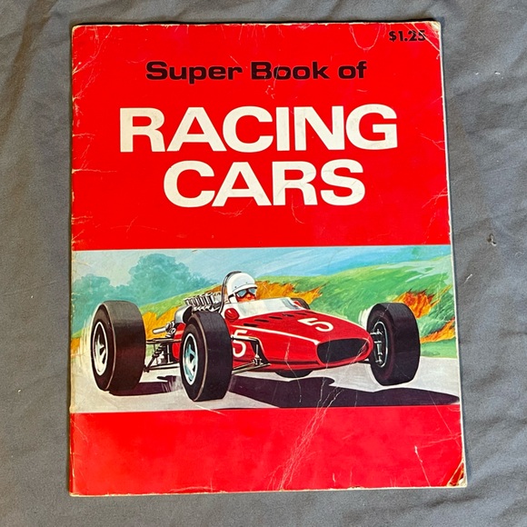 Vintage 1978 Super Book Of Racing Cars By Michael Shulan Soft Cover Illustrated - Picture 1 of 10